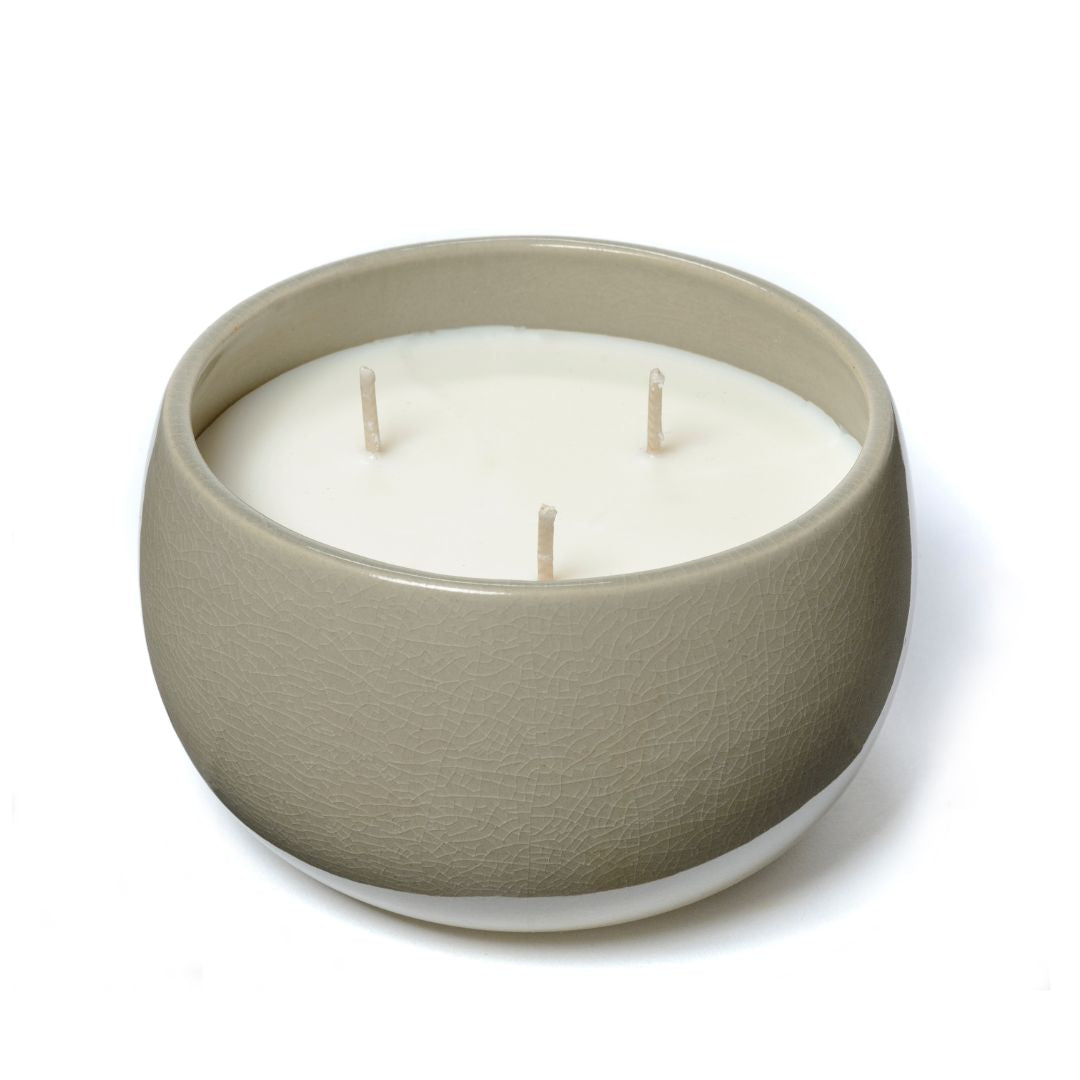 Ceramic Candle Glazed Linen - No 2 "Matin de Printemps"