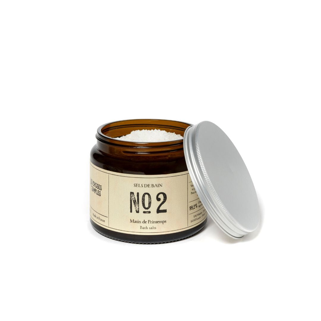 Luxury Bath Salt in Glass Jar Nr. 2 "Matin de Printemps".