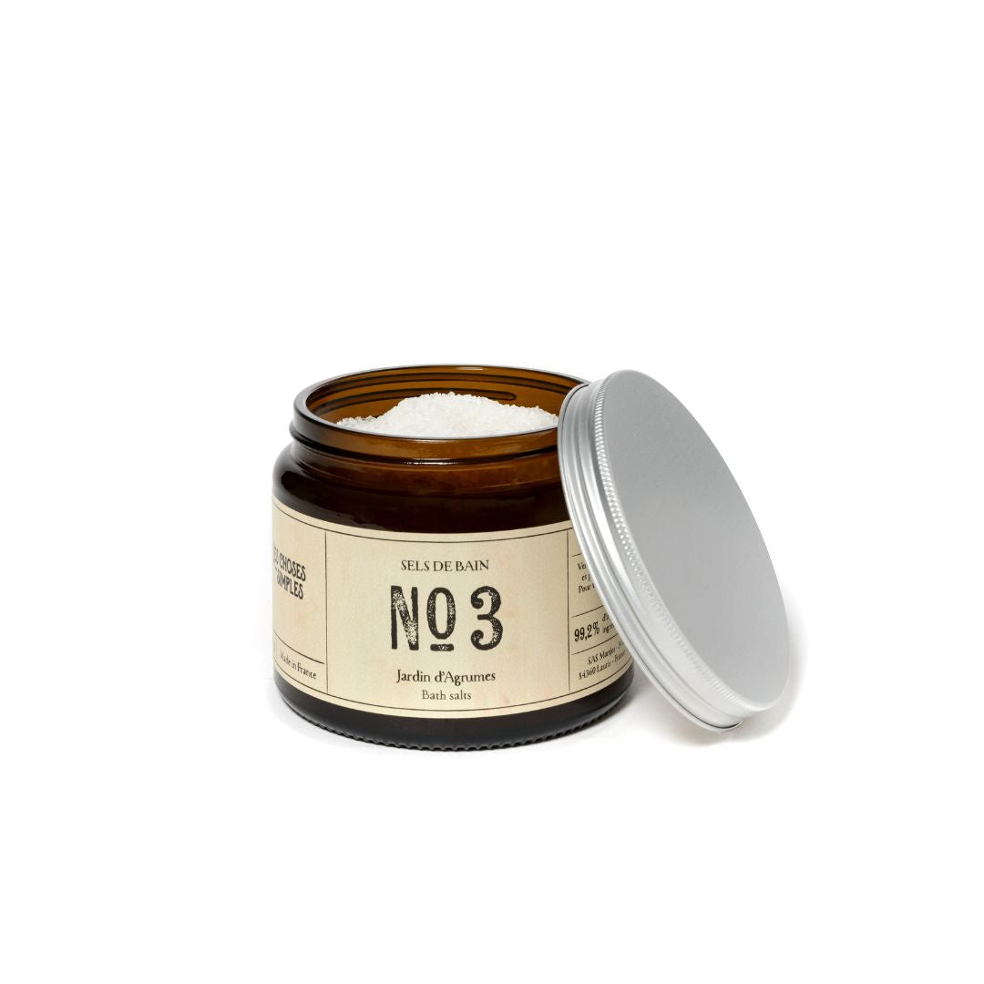 Luxury Bath Salt in Glass Jar Nr. 3 "Jardin d'Agrumes" (citrus garden).