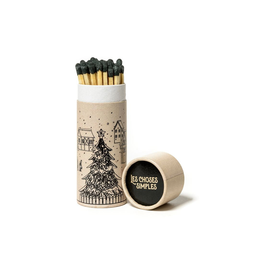 Round Box Luxury Matches "Christmas Market".