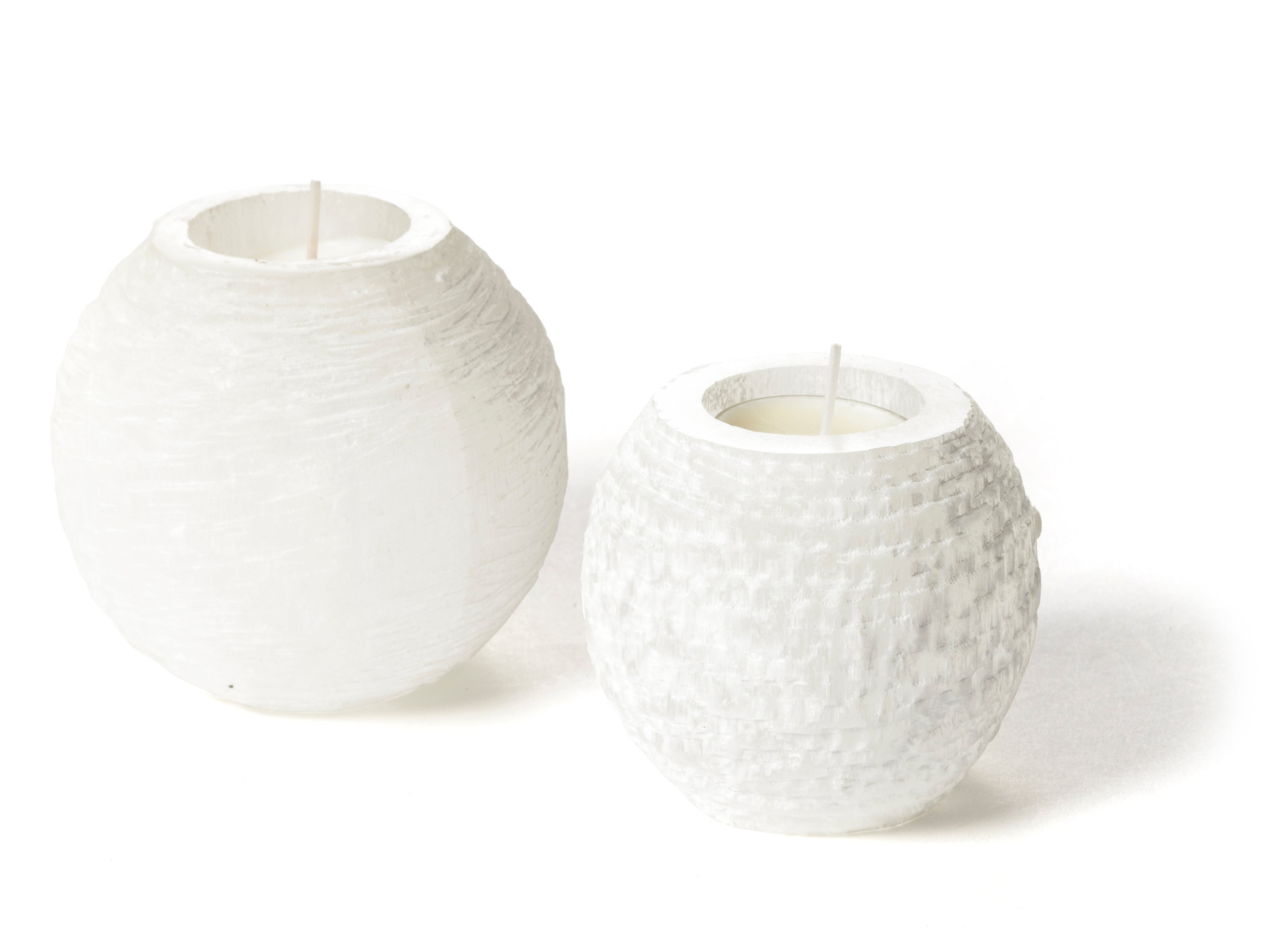 Selenite Tealight Holder White.